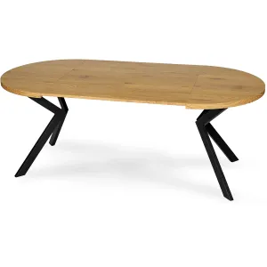 JAKS Okrúhly rozkladací stôl 100 - 250cm Lukas zlatý dub 2/2