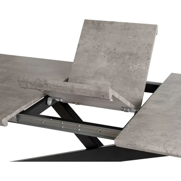 JAKS Rozkladací stôl Hamilton 160-200 cm sivý betón