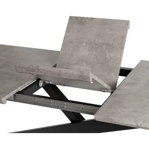 JAKS Rozkladací stôl Hamilton 160-200 cm sivý betón