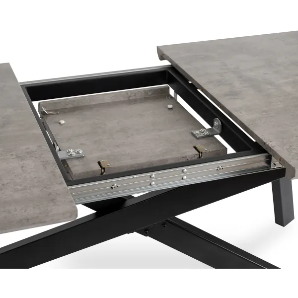 JAKS Rozkladací stôl Hamilton 160-200 cm sivý betón