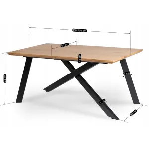 JAKS Rozkladací stôl Hamilton 160-200 cm zlatý dub