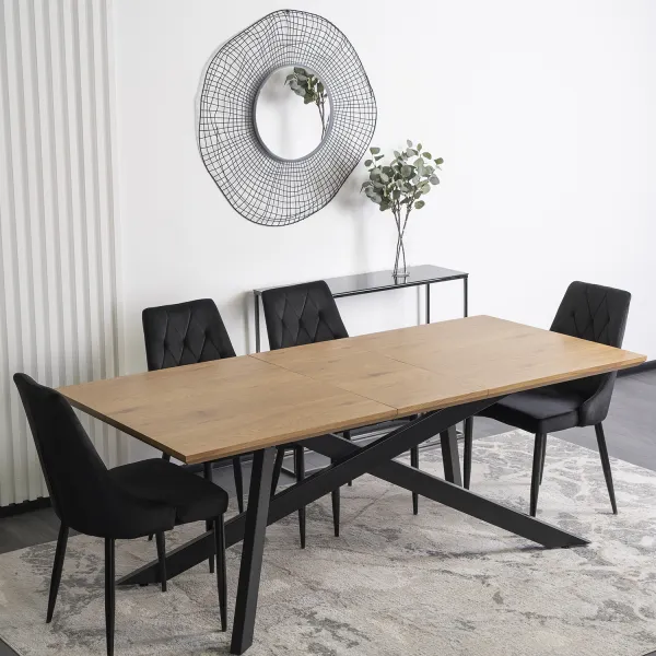 JAKS Rozkladací stôl Hamilton 160-200 cm zlatý dub