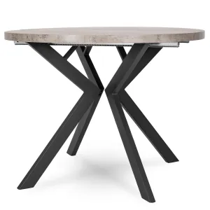 JAKS Okrúhly rozkladací stôl 100 - 250cm Lukas vzor betón 2/2