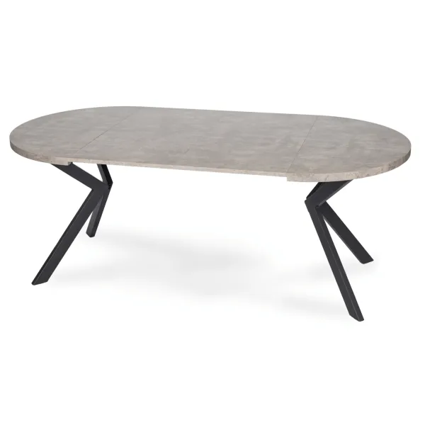 JAKS Okrúhly rozkladací stôl 100 - 250cm Lukas vzor betón 2/2