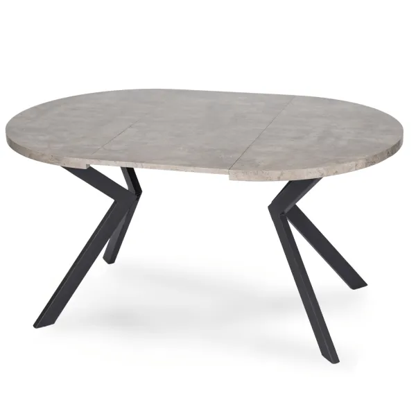 JAKS Okrúhly rozkladací stôl 100 - 250cm Lukas vzor betón 2/2