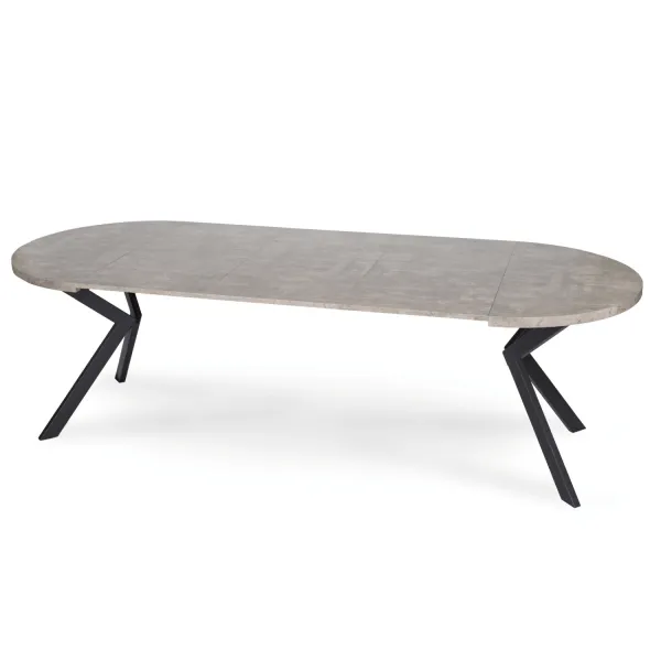 JAKS Okrúhly rozkladací stôl 100 - 250cm Lukas vzor betón 2/2
