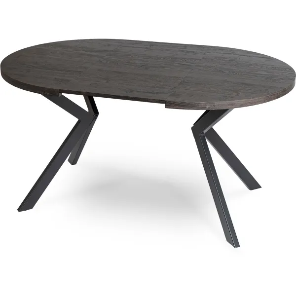JAKS Okrúhly rozkladací stôl 100 - 250 cm Lukas čierny 2/2