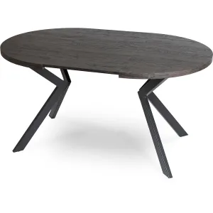 JAKS Okrúhly rozkladací stôl 100 - 250 cm Lukas čierny 2/2