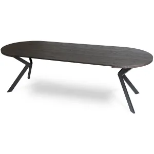 JAKS Okrúhly rozkladací stôl 100 - 250 cm Lukas čierny 2/2