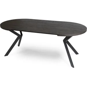 JAKS Okrúhly rozkladací stôl 100 - 250 cm Lukas čierny 2/2