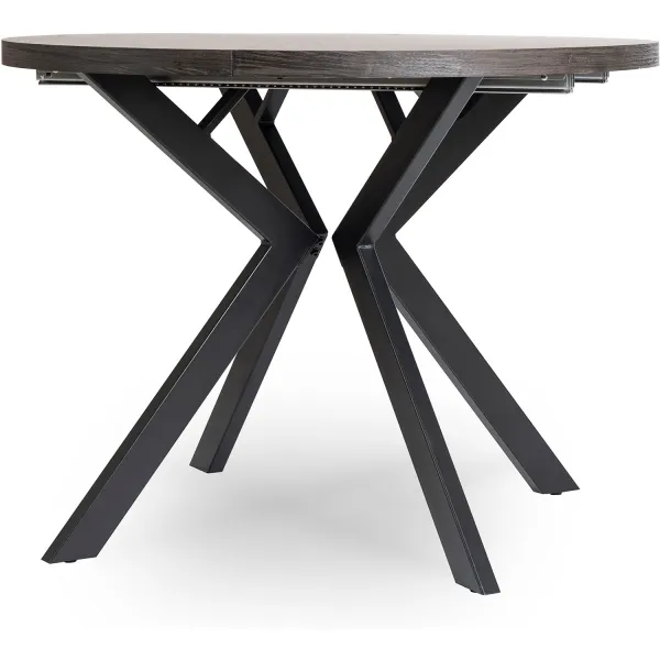 JAKS Okrúhly rozkladací stôl 100 - 250 cm Lukas čierny 2/2