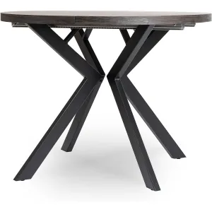 JAKS Okrúhly rozkladací stôl 100 - 250 cm Lukas čierny 2/2