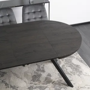 JAKS Okrúhly rozkladací stôl 100 - 250 cm Lukas čierny 2/2