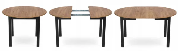 JAKS Okrúhly rozkladací stôl Harry 102-142 cm dub Craft