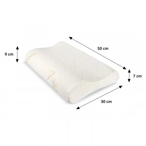 Termoplastický pamäťový ortopedický vankúš s bambusom 50 x 30 cm | jaks