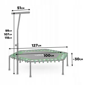 JAKS FITNESS TRAMPOLÍNA S ÚCHYTOM - ZELENÁ NS-103