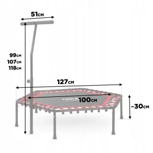 JAKS Fitness trampolína s úchytom červená NS104