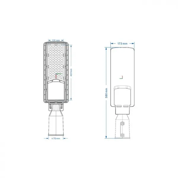 JAKS POULIČNÁ LED LAMPA Ox 150W IP65 5000K