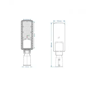 JAKS POULIČNÁ LED LAMPA Ox 150W IP65 5000K