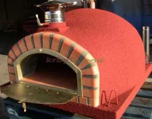 Pizza pec PIZZAJOL 100 s komínom vpredu izolovaná