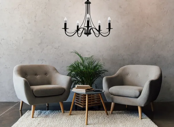 TooLight Stropné svietidlo Rustic čierne