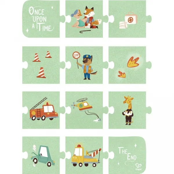 Hape Puzzle - Záchranné vozidlá