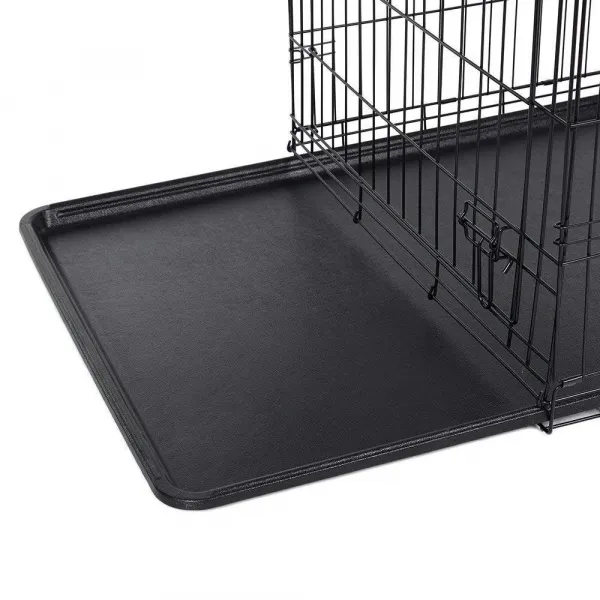 SONGMICS Prepravná klietka pre zvieratá Liwia L 91 cm čierna