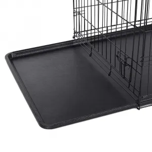SONGMICS Prepravná klietka pre zvieratá Liwia L 91 cm čierna