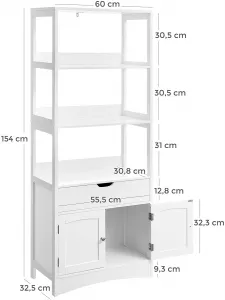 SONGMICS Koupelnová skříňka VASAGLE OXYLAS bílá