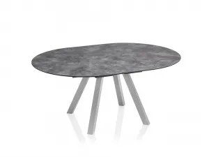 HPL rozťahovací stôl strieborný/antracit 120-170 cm
