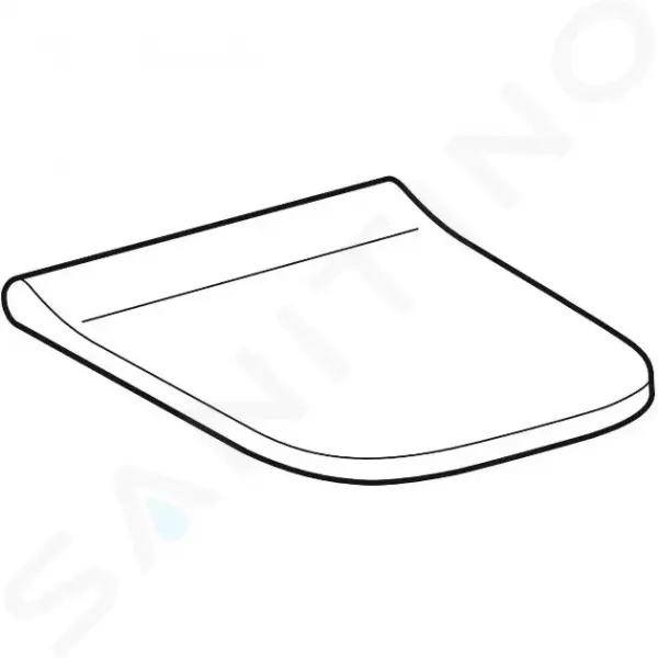 GEBERIT - Smyle Square WC doska, SoftClose, biela 500.687.01.1