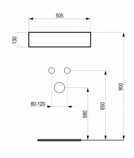 HOPA - Umývadlo na dosku GRINZ - Rozmer A - 50,5 cm, Rozmer B - 40 cm, Rozmer C - 13,5 cm OLKLT2231