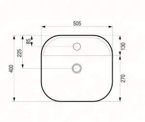 HOPA - Umývadlo na dosku GRINZ - Rozmer A - 50,5 cm, Rozmer B - 40 cm, Rozmer C - 13,5 cm OLKLT2231