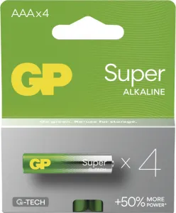GP Super alkalické batérie AAA LR03 4ks
