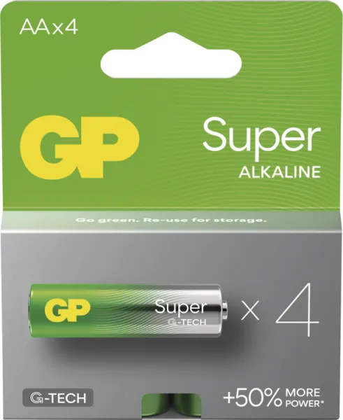 Alkalické batérie GP Super LR6 AA 4ks
