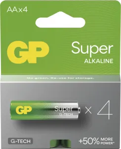 Alkalické batérie GP Super LR6 AA 4ks