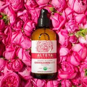 Ružová voda Bio z ruže stolistej (Rosa Centifolia) Alteya Organics  240 ml sklo
