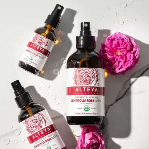 Ružová voda Bio z ruže stolistej (Rosa Centifolia) Alteya Organics  240 ml sklo