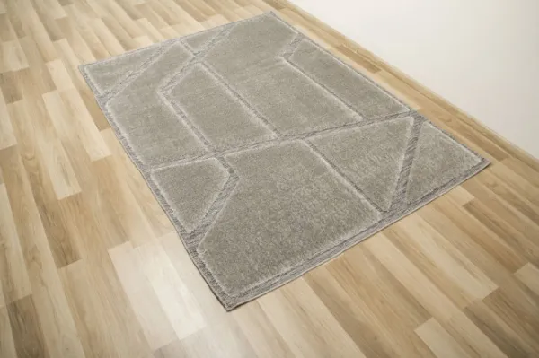 Koberec Shaggy Lula Soft IM89A geometrický / trojuholníky, sivý