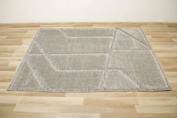 Koberec Shaggy Lula Soft IM89A geometrický / trojuholníky, sivý