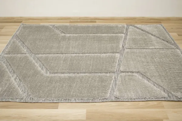 Koberec Shaggy Lula Soft IM89A geometrický / trojuholníky, sivý