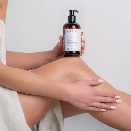 Masážny telový olej relaxačný z levandule Alteya Organics 250 ml