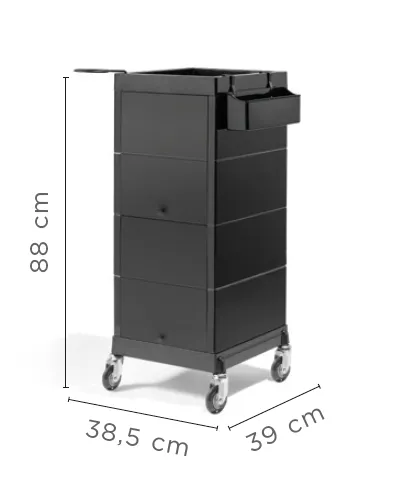 Kadernícky vozík Sibel - Discrete - čierny 000736102