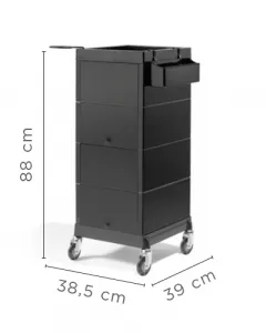 Kadernícky vozík Sibel - Discrete - čierny 000736102