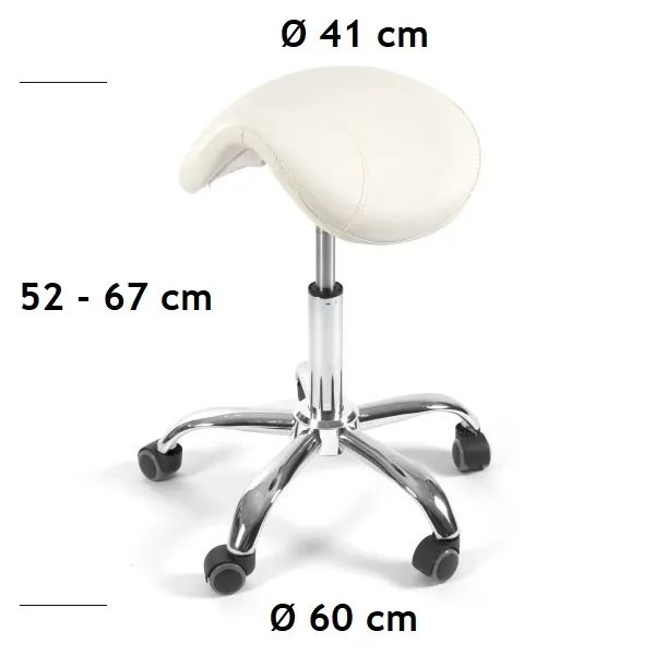 Stolička Sibel - Saddle - biela 0170603