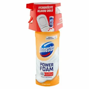 Domestos Power Foam Citrus Blast čistiaca pena na toaletu a kúpelňu 435 ml