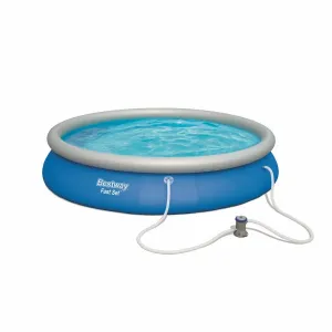 BESTWAY - Nadzemný bazén kruhový Fast Set, kartušová filtrácia, priemer 4,57m, výška 84cm