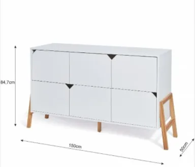 ArtBel Veľká komoda Lotta | biela