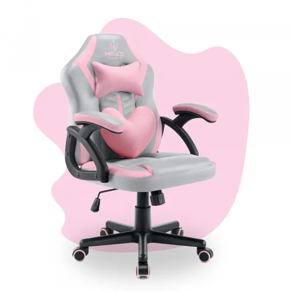 Hell´s chair Stolička Hell's Chair HC-1001 KIDS GREY-PINK