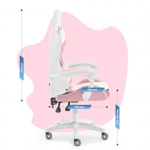 Hell´s chair Stolička Hell's Chair KIDS Rainbow PINK-WHITE